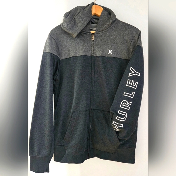Hurley Grey Zip Hoodie, Kids XL - Picture 1 of 2